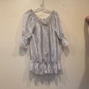 White floral blouse from free people